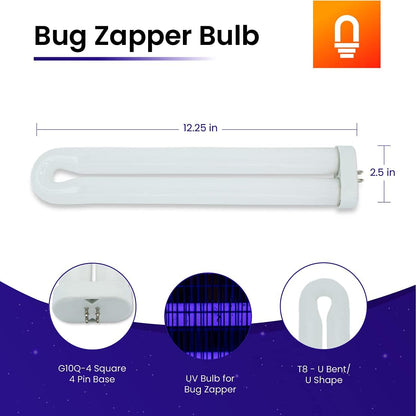 lumenivo FUL40T8 Fluorescent Black Light Bug Zapper Ultraviolet Replacement Bulb 40 Watt, G10Q-4