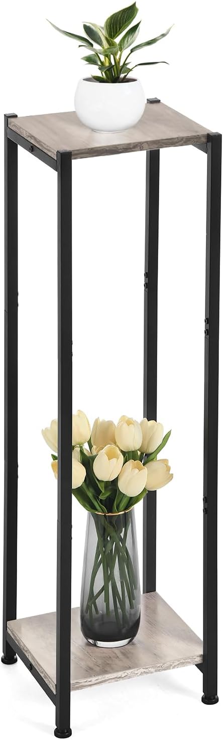 Extra Tall Plant Stand Indoor,40 Inch Plant Stands,2 Tier Metal Plant Stand with Heavy Duty