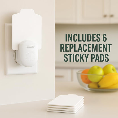 Value 2 Pack UV Light Insect Trap with 6 Sticky Refills – Indoor Plug-in Bug Zapper for Fruit