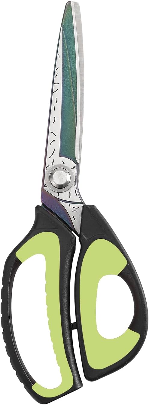 LIVINGO Heavy Duty Industrial Scissors: 10" Utility Stainless Steel Sharp Scissors all Purpose
