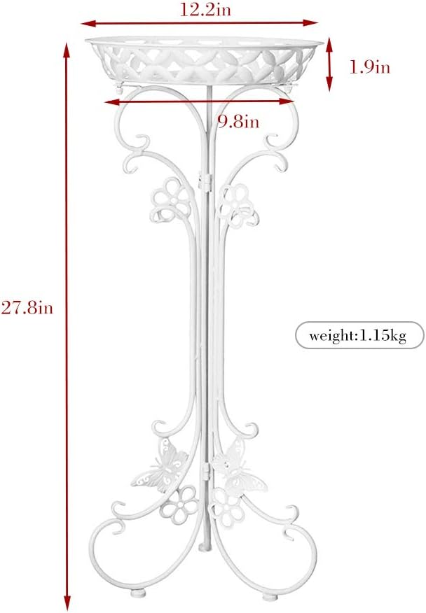 2 Pack Metal Potted Plant Stand Tall Flower Pot Stands Potted Holder Indoor Outdoor Decorative