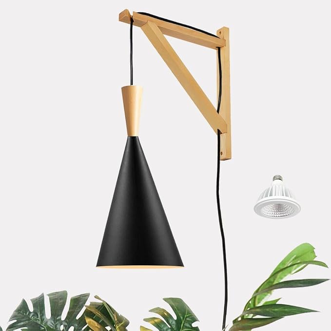 Hanging Grow Light, 20W Full Spectrum Pendant Grow Lights 15FT Power Cord, Decorative Grow Light