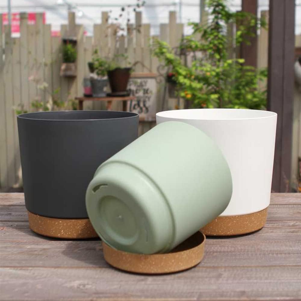 ZMTECH Plant Pots, Set of 6 6.5'' Self Watering Plastic Planter with Drainage Hole and