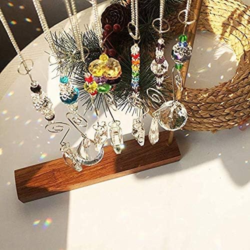 H&D HYALINE & DORA Set 7 Crystal Rainbow Suncatcher Glass Bead Chain Fengshui Hanging Pendant for