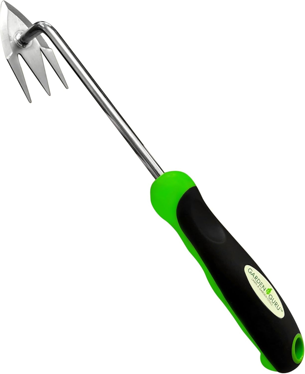 Garden Guru Root Weeder Tool with Ergonomic Handle - Stainless Steel Weed Puller for Planting