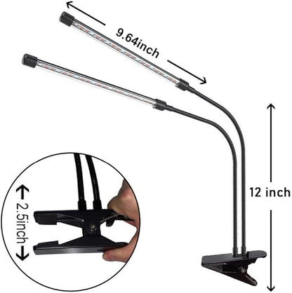 LED Plant Grow Lights for Indoor Plants 40 LED Full Spectrum Dual Head Plant Lights, 3 Switch