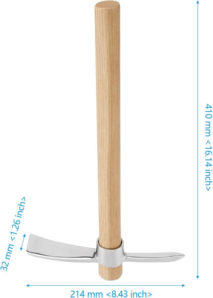2 Pack 16 Inch Garden Pick Axe, Stainless Steel Hoe with Hardwood Handle, Pick Mattock Hoe, Mattock