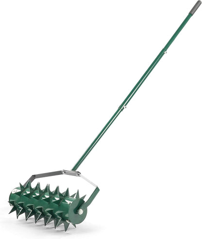 Outvita 60’’ Rolling Lawn Aerator, Heavy Duty Manual Aerator Lawn Tool for Garden Yard Patio with