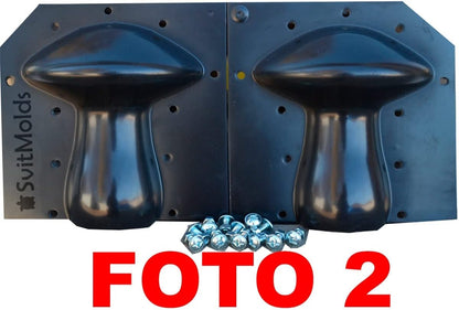 SvitMolds Concrete Mold DIY 3D Mushrooms Black ABC Plastic Statue Decor Garden Decor Decoration