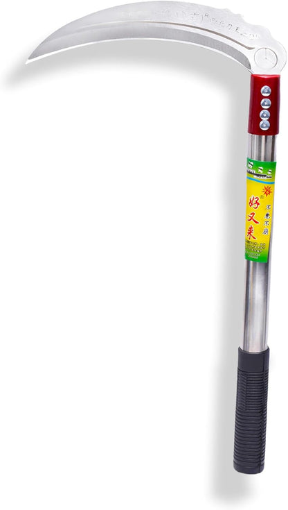 1pce 380mm/14.96in Stainless Steel Billhook Brush Clearing Sickle for Grass,Weeding Tools for