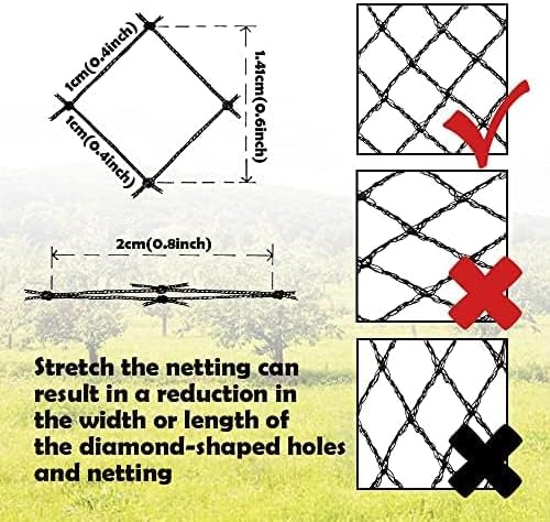 Meanchen Bird Netting for Garden 25x25Ft, 1/2" Mesh Garden Netting,Heavy Duty Deer Netting,Protect