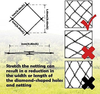 Meanchen Bird Netting for Garden 25x25Ft, 1/2" Mesh Garden Netting,Heavy Duty Deer Netting,Protect
