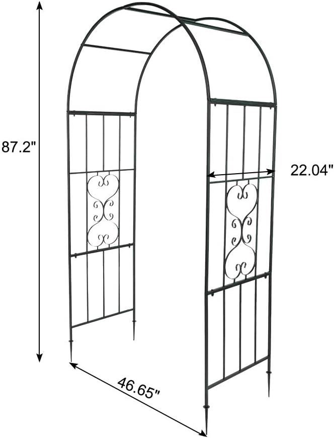 VINGLI Garden Arbor, Arch Walkway for Wedding Ceremony Party, Christmas Garden Decorations Steel