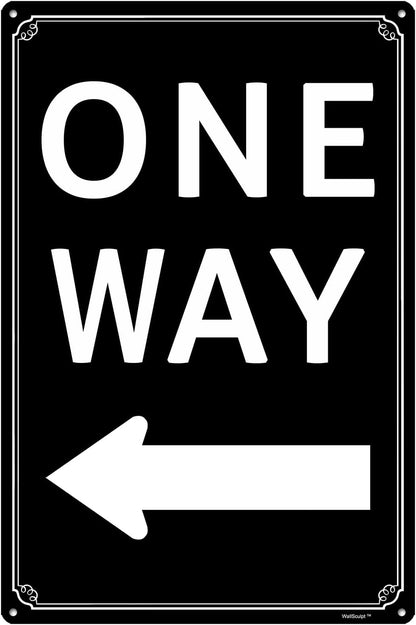 12x16" One Way" with Right Arrow - High-Intensity Aluminum Parking Lot Sign, Weatherproof &