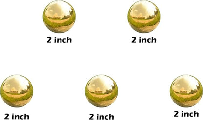Nerien Gazing Ball, 2 Inch Stainless Steel Garden Mirror Globe, Polished Ornament Sphere, Hollow
