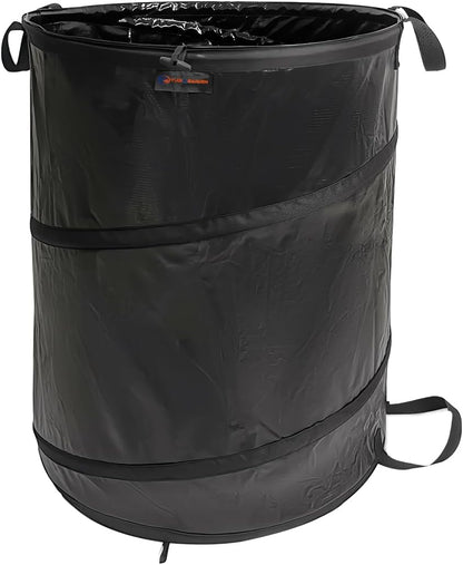 YUDI & GARDEN 45 Gallon Collapsible Garden Bag｜Collapsible Trash Can｜Camping Trash Can,Black,for
