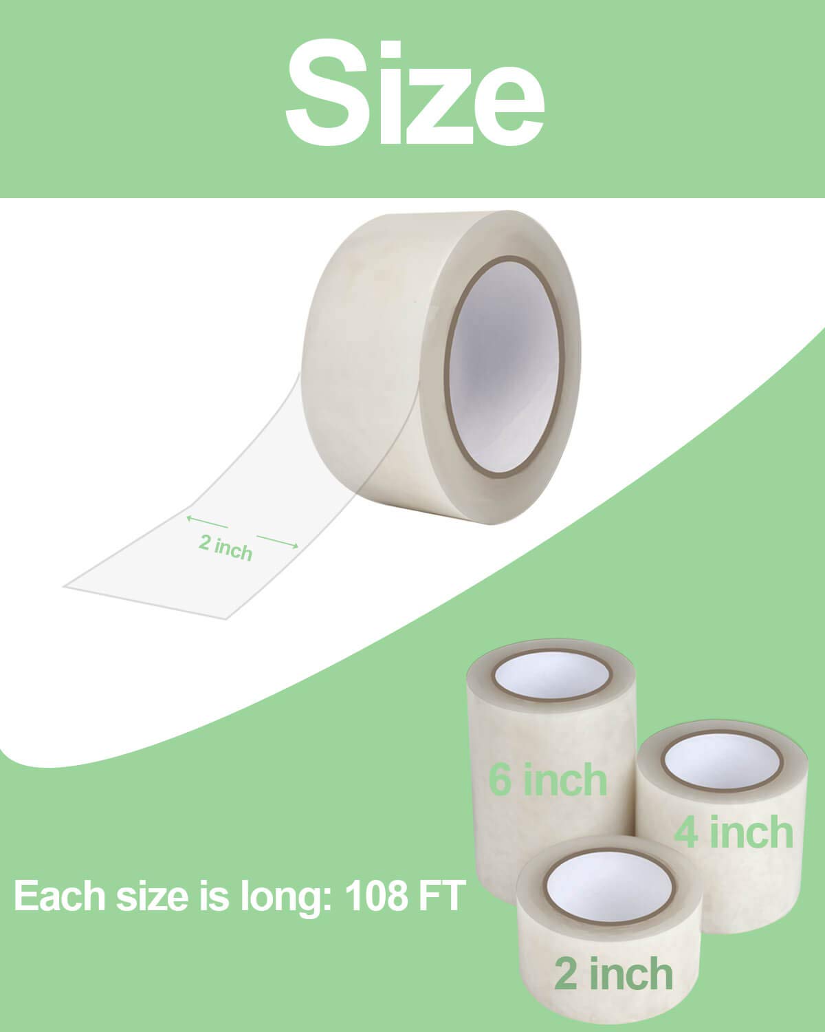 vensovo Greenhouse Covering Plastic Repair Tape - 6 mil Thickness 2″x108′ Garden Green House