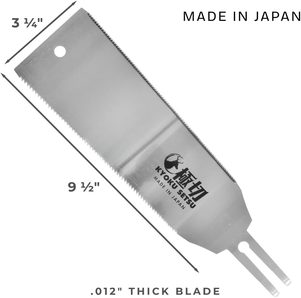Great Neck Kyoku Setsu Japanese Ryoba Double-Edged Pull Cut Saw, Ultra Fine Saw, Detail Hand Saw