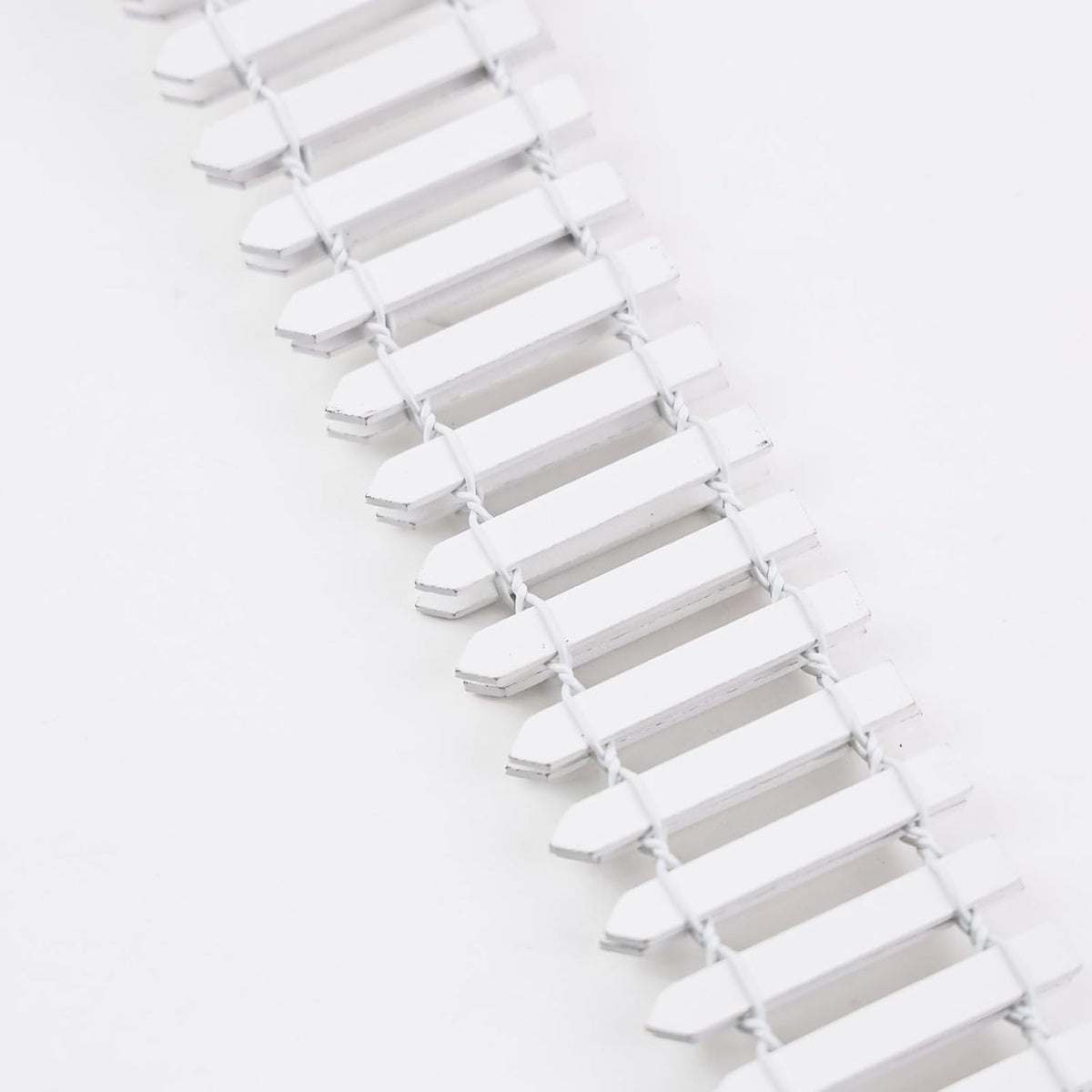 35 Inch Mini Fairy Garden Fence - White Wood Picket Fence for Crafts, Dollhouses, Plant Pots, and