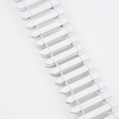 35 Inch Mini Fairy Garden Fence - White Wood Picket Fence for Crafts, Dollhouses, Plant Pots, and