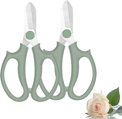 Leize Flower Scissors, Premium Thickened Stainless Steel Floral Shears, Strong Pruner for Flowers
