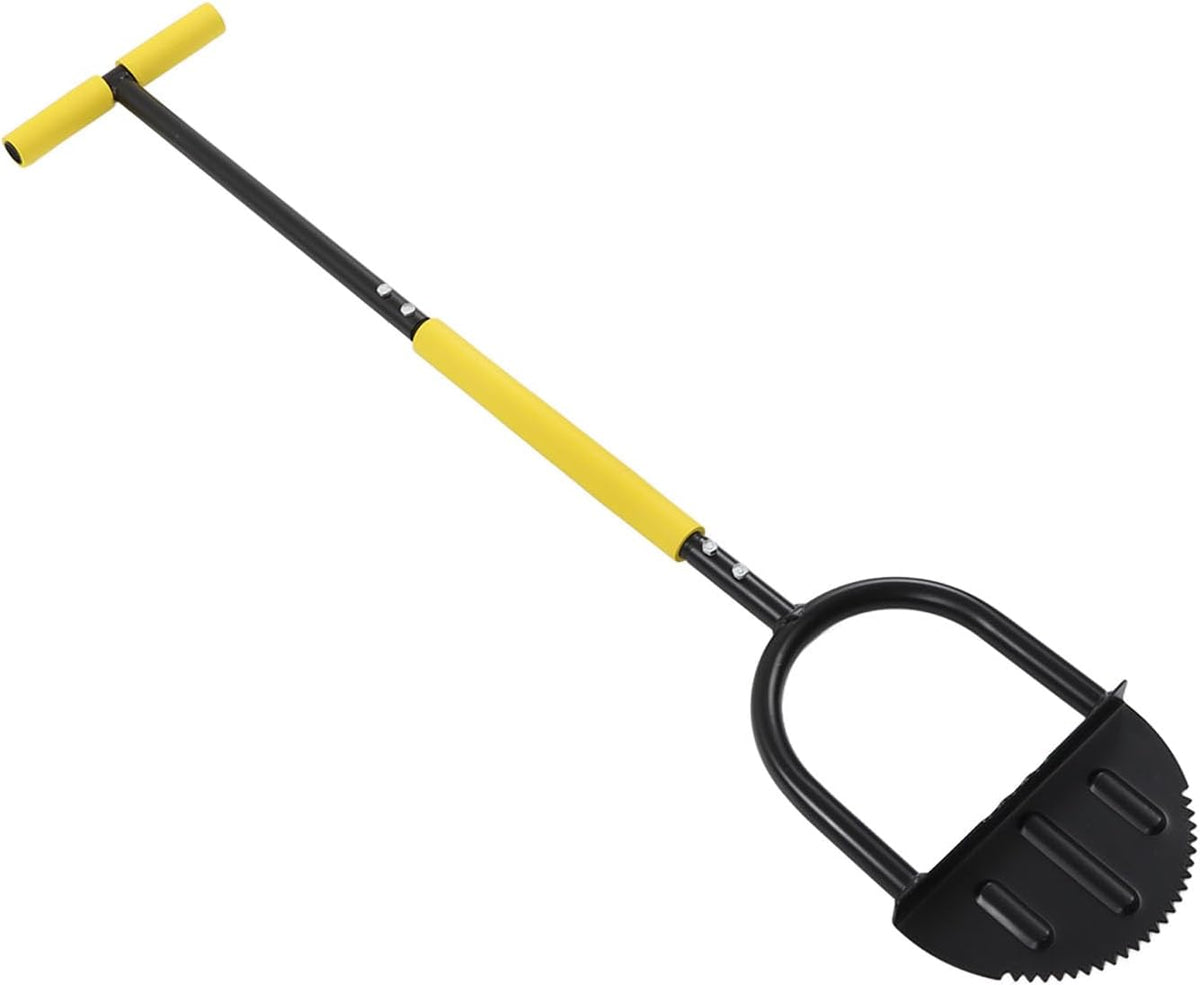 Manual Lawn Edger with Steel Blade T-Handle & Wide Pedal - Garden Path Edging & Trimming Tool for