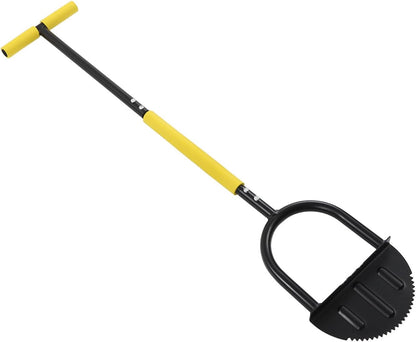 Manual Lawn Edger with Steel Blade T-Handle & Wide Pedal - Garden Path Edging & Trimming Tool for