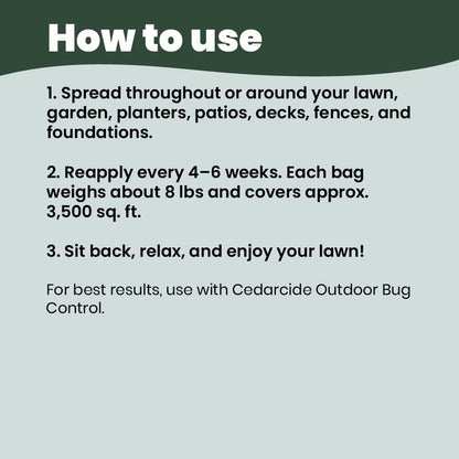 Cedarcide Lawn, Home & Garden Cedar Granules | Repels Fleas, Ticks, Ants & Mosquitoes | Smells