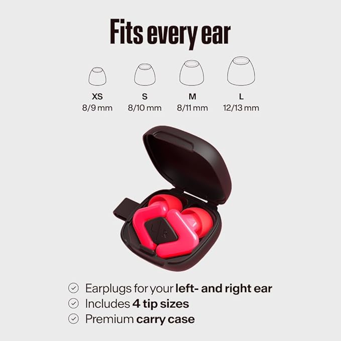 Alpine Tune Earplugs, Concert Ear Plugs for Noise Reduction, High Fidelity Music Quality, 19dB
