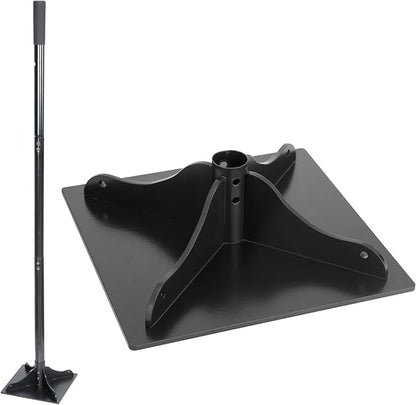 Heavy-Duty Steel Tamper, 8x8 Inch Laborsaving Ergonomic Hand Soil Tamper, Garden Landscaping Tool