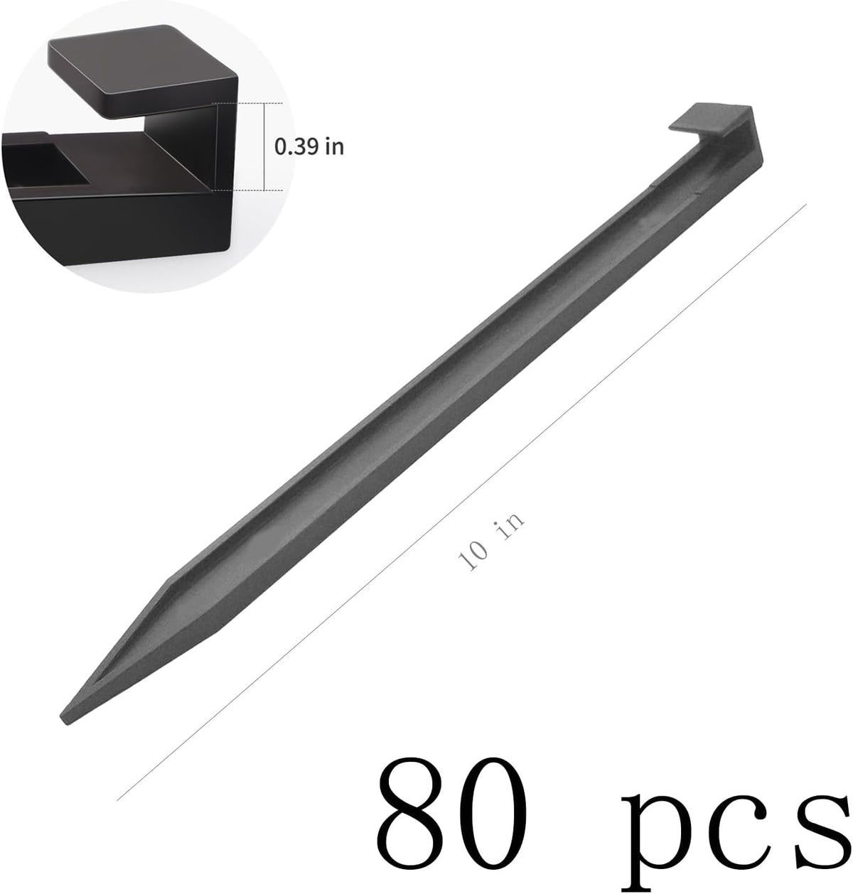 40 Pcs Garden Landscape Anchoring Stakes,10 Inches Yard Stakes for Terrace Boards, Weed Fabric