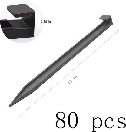 40 Pcs Garden Landscape Anchoring Stakes,10 Inches Yard Stakes for Terrace Boards, Weed Fabric