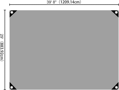 Yescom 30x40ft Heavy Duty Reinforced Poly Tarp Waterproof Tarpaulin 10-mil Ground Sheet Camping