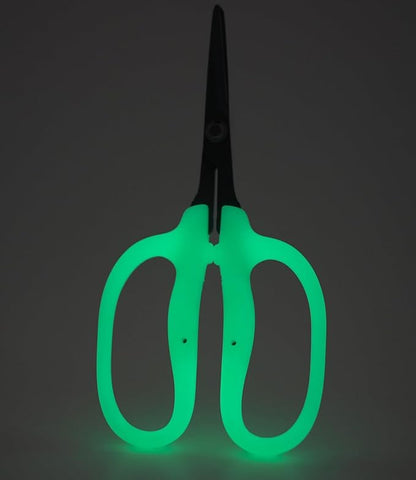 Obsidian Drake Pro Hort Trimming Scissors - Non-Stick Fluorine L-Shape Blade - Glow in the Dark
