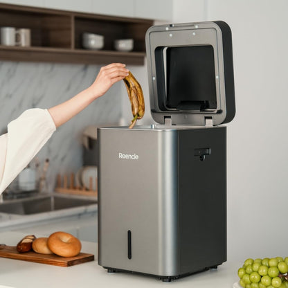 Reencle Gravity Electric Composter - 22L Kitchen Composter– Decomposes 3.3 lbs Daily, Odorless &