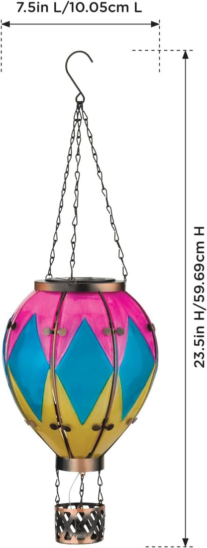 Regal Art & Gift Hot Air Balloon Solar Lantern – Hanging Solar-Powered LED Lights, Waterproof