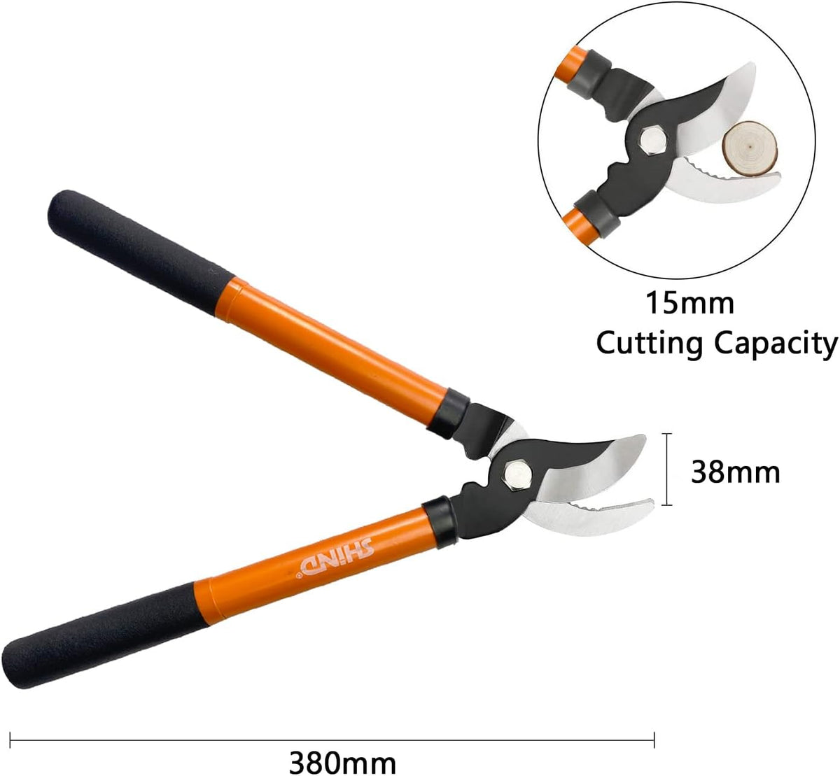 SHIND Lopper Heavy Duty Branch Cutter Tree Clippers with Compound Action, Chops Thick Branch Ease