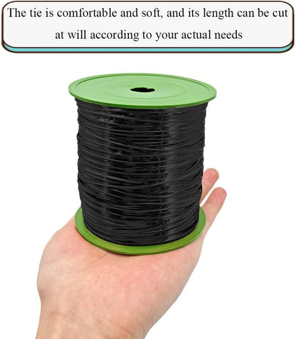 HAHIYO 350Yards/1050Feet/320M Black Metal Twist Ties for Bread Candy Coffee Plant Garden Cellophane