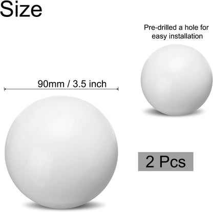 uxcell 2 Pcs Gazing Globe Decor Ball 3.5 Inch 90mm Reflective Garden Sphere Hollow Ball, Seamless