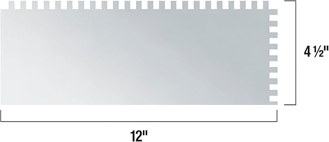 QEP Xtreme Cork Handle Stainless Steel Trowel Square Notch 1/4" x 3/8" x 1/4"