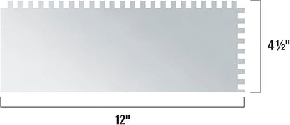 QEP Xtreme Cork Handle Stainless Steel Trowel Square Notch 1/4" x 3/8" x 1/4"