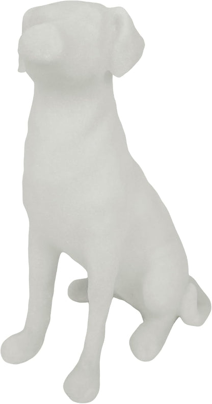 The Labrador Sculpture 11.5x7x5.5 inches, Dog Statues for Home Decor Accents, White Lab Retriever