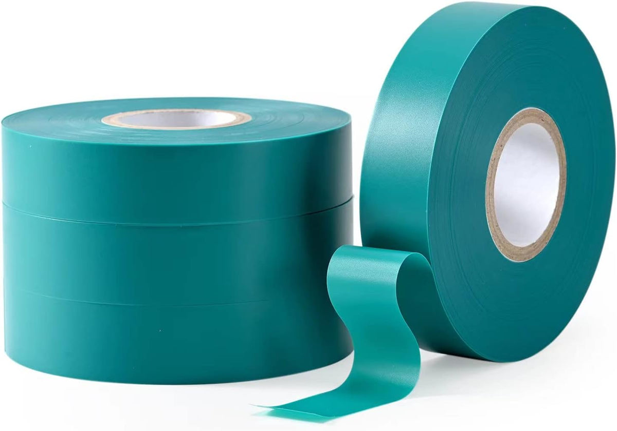 4 Rolls Stretch Tie Tape, 1” Wide 200FT Reusable Garden Plant Ties Green Tapes for Plants, Thick