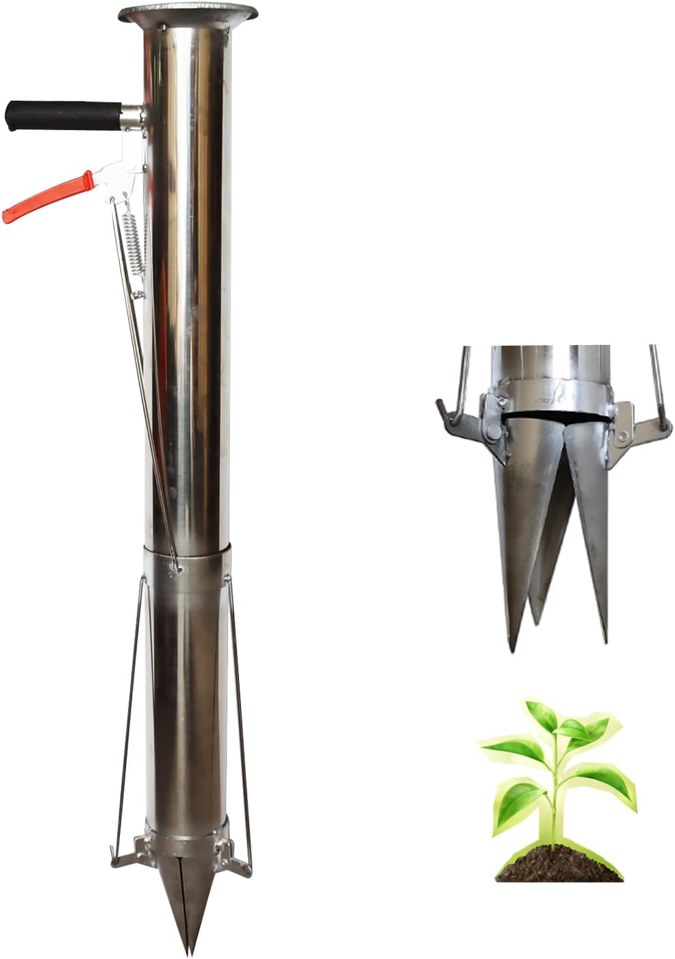Seedling Transplanting Bulb Planter Tool Long Handle, Vegetable Young Plant Manual Plant