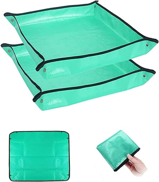 BIUWING 2PCS 26.8" x 26.8" Plant Repotting Mat Waterproof Transplanting Mat Indoor Succulent