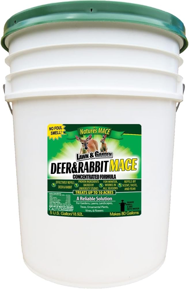 Nature’s MACE Deer and Rabbit Mace, Deer Repellent for Plants, Lawns, Flowers, Gardens, Deer