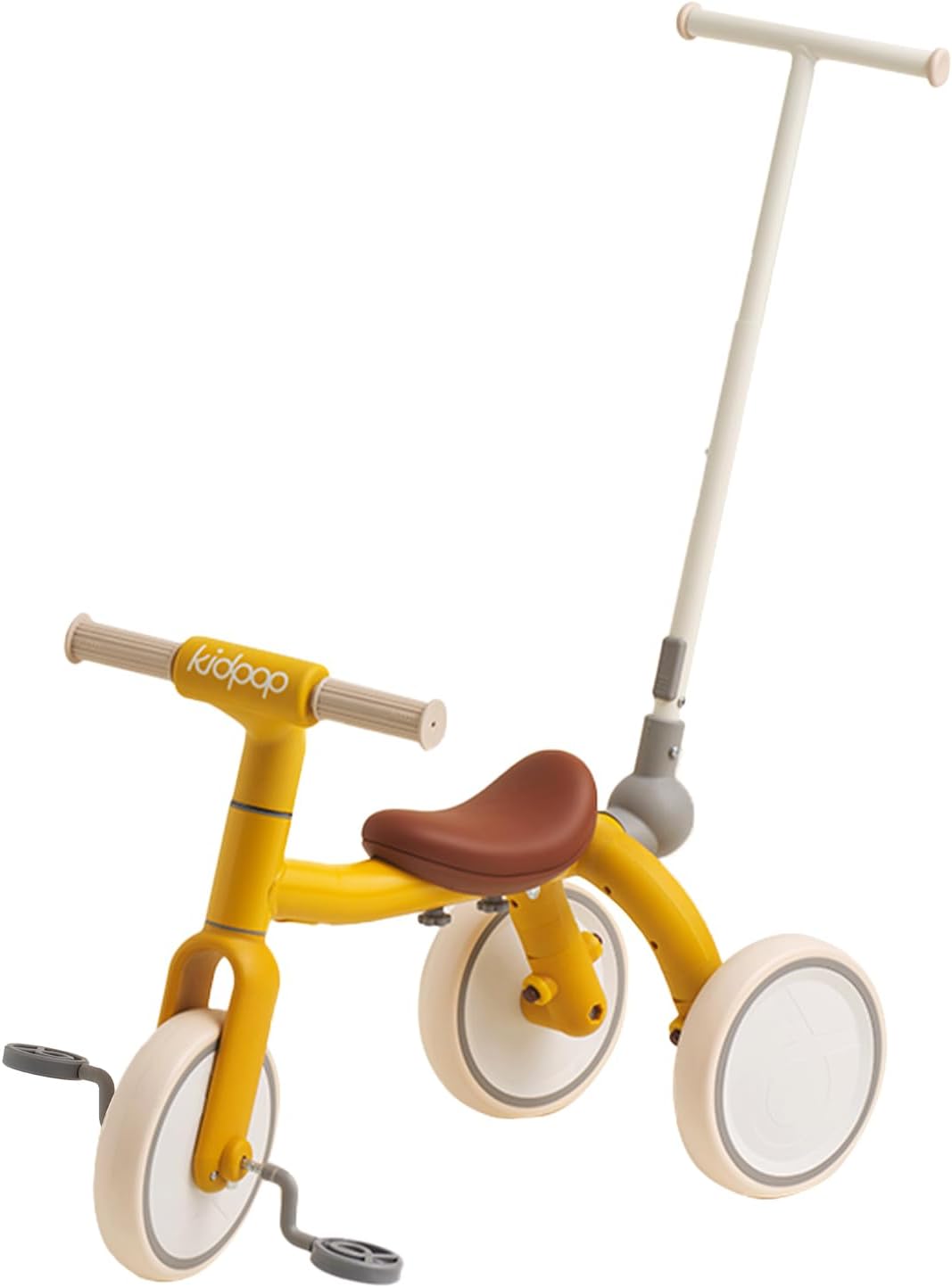 4-in-1 Toddler Tricycle with Adjustable Push Handle for 1-4 Year Old,Birthday Gift and Toy for Boys