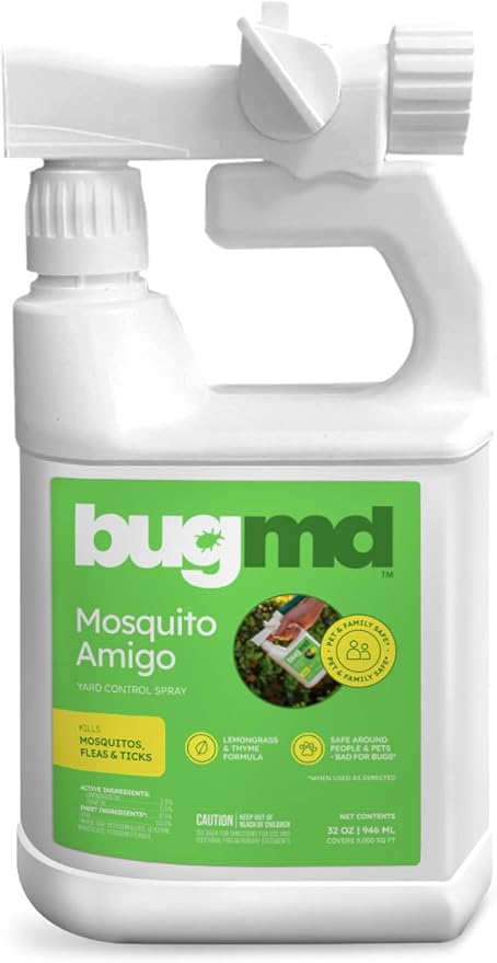 BugMD Mosquito Amigo Ant Killer & Bug Spray - Outdoor Roach, Cockroach, and Spider Killer, Fly and