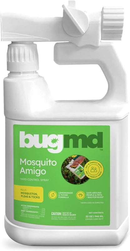 BugMD Mosquito Amigo Ant Killer & Bug Spray - Outdoor Roach, Cockroach, and Spider Killer, Fly and
