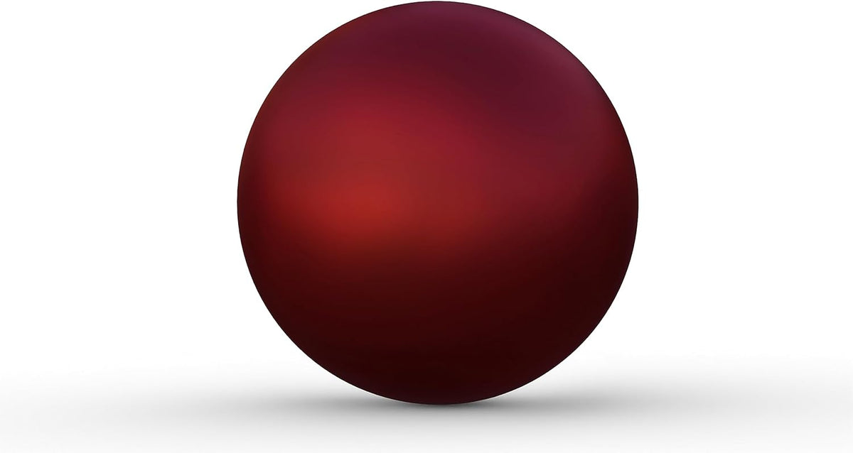 Lulu Decor, 2 pcs - 12 Red Matt Finish, Stainless Steel Gazing Mirror Ball, Smooth Finish Garden